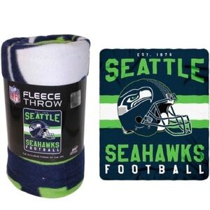 🆕-Seattle Seahawks NFL Licensed Fleece Throw Blanket. 50”x60”